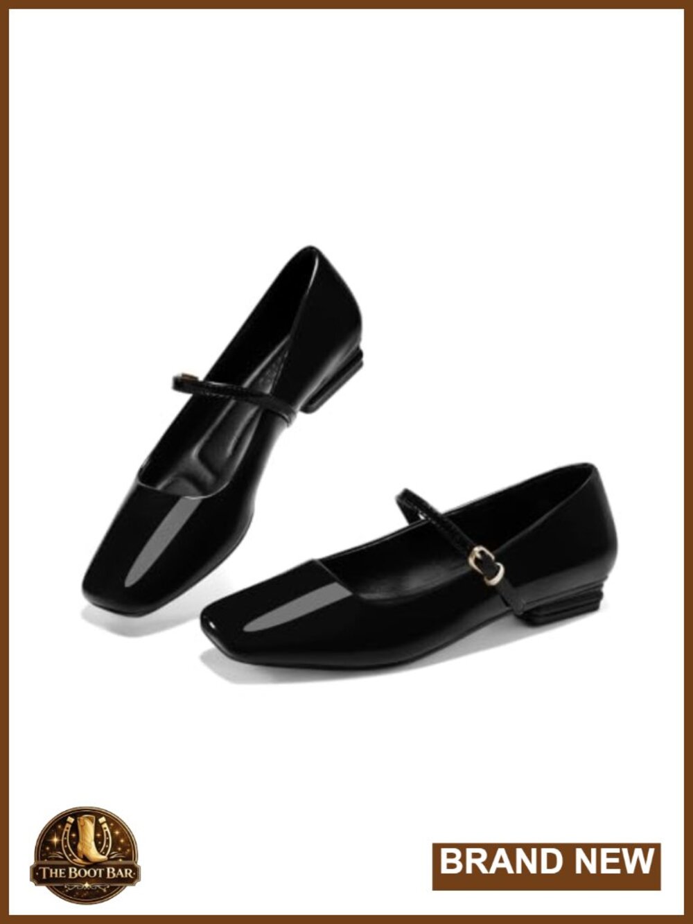 Mary Jane Flats Closed Square Toe Ballet Flat Dressy Comfortable Slip On Shoes